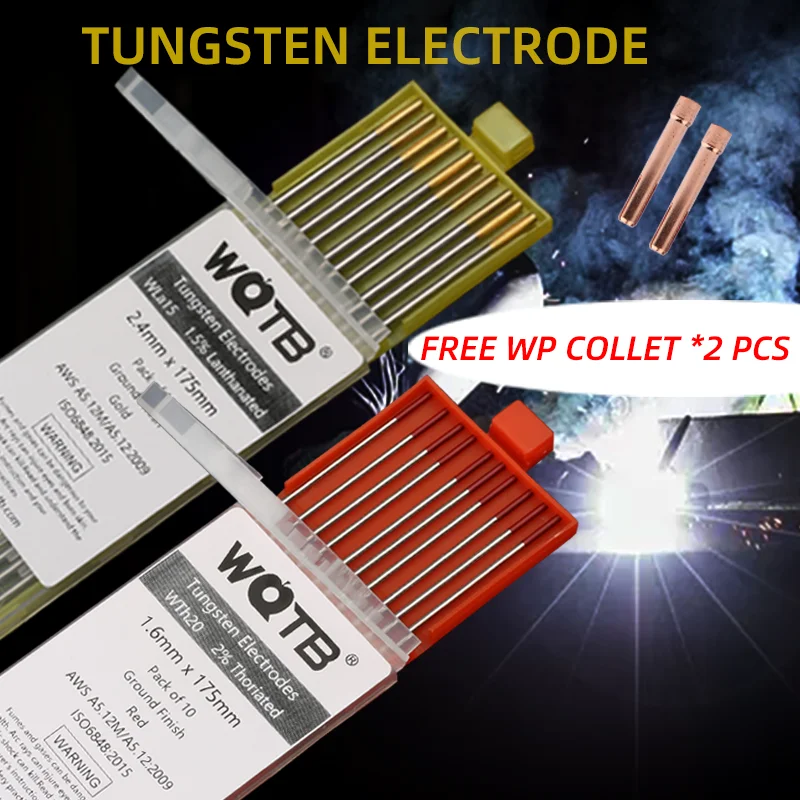 10pcs Ground Finish WL15 Tungsten Electrodes 2.4*150mm 3//32/"x6/" 1.5/% Lanthanated