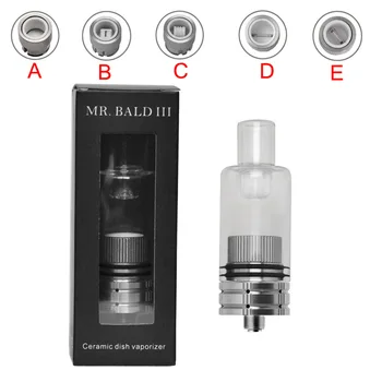 

Longmada Mr bald iii Ceramic Heating Coil Chamber 510 Atomizer Tank 2 In 1 for Wax Vaporizer Dry Herb BD97C