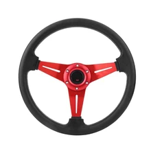 Автомобильный спортивный руль гоночного типа высокого качества Универсальный 14 дюймов 350 мм алюминий+ ПУ 6 цветов на выбор автомобильные аксессуары