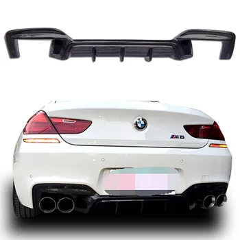 

For BMW F06 F12 F13 M6 6-Series Sport 2012-2016 Carbon Fiber Rear Diffuser Bumper Spoiler Guard Protector Skid Plate Bumper