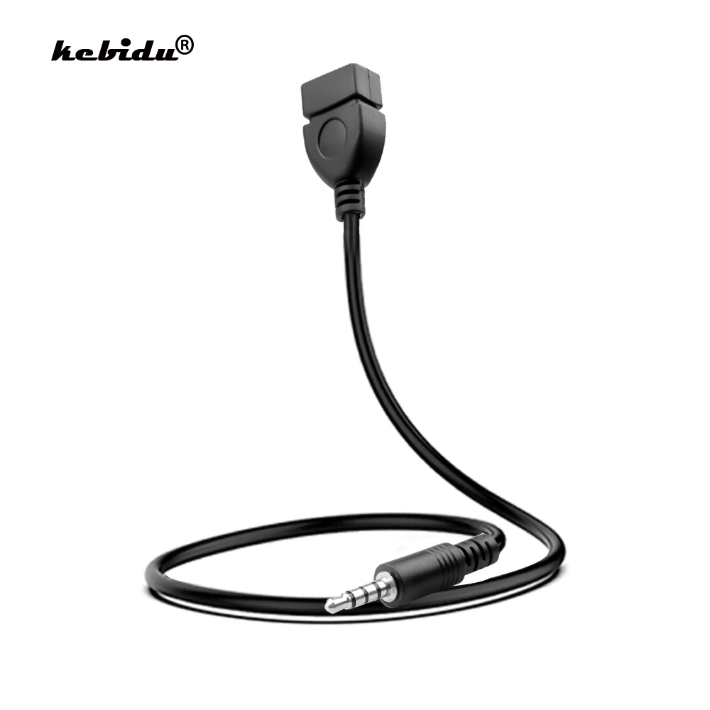 Adapter-Cable Audio Aux-Jack Usb-2.0-Type Male-To-Female Kebidu Converter for Car MP3
