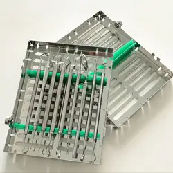 Стоматологическая стерилизация Кассетная стойка 10 сетка хирургические футляр для инструментов лоток Стенд Autoclavebale съемная коробка