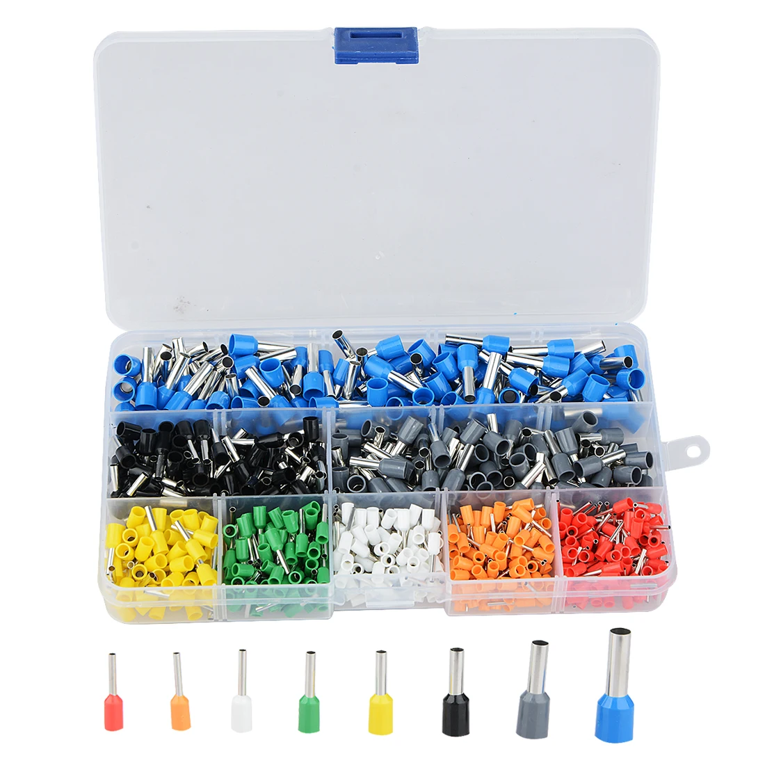 

800Pcs 22-10AWG Wire Copper Crimp Connector Insulated Insulated Cord Pin End Cable Wire Terminal Kit DIY Brass DIANQI