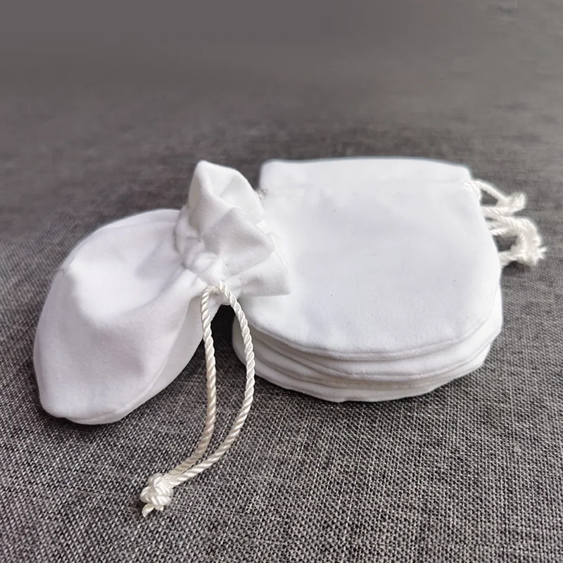 Wholesale 10/20/50/100 Pcs P White Black Flannel Jewelry Gift Velvet Bag Pouch T Teal Polishing Cloth Original Outer Package | Украшения и