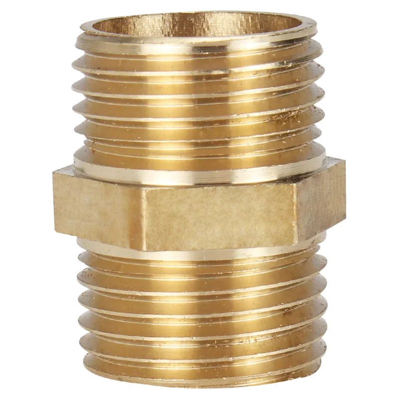 

Brass Pipe Fitting Hex Nipple 1/8" 1/4'' 3/8'' 1/2''Male Thread Coupler Connector Copper