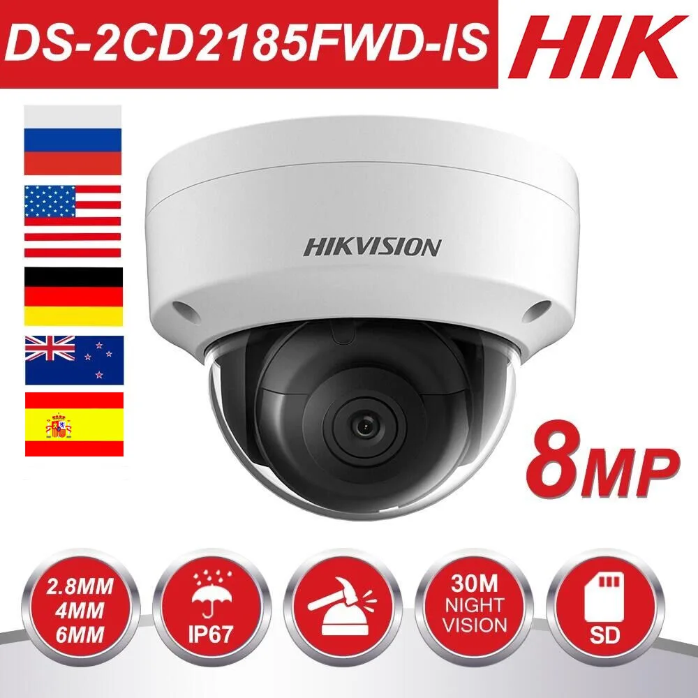 Hikvision 8MP IP Camera DS 2CD2185FWD IS Ourdoor 8Megapixesl Dome Video