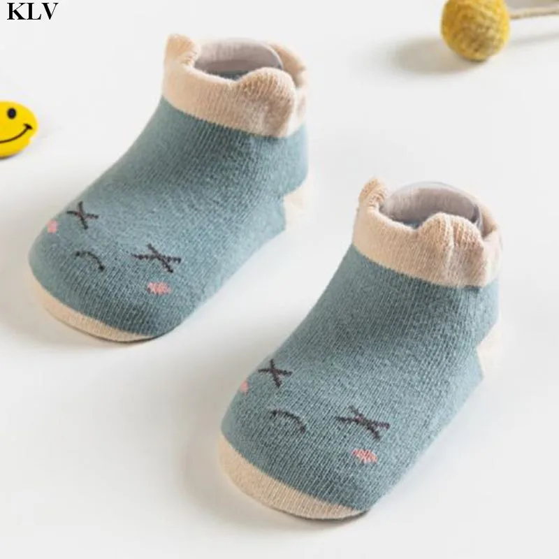 KLV/6 пар детских носков с мелким носком, Короткие хлопковые носки для мальчиков и девочек, мягкие носки для малышей