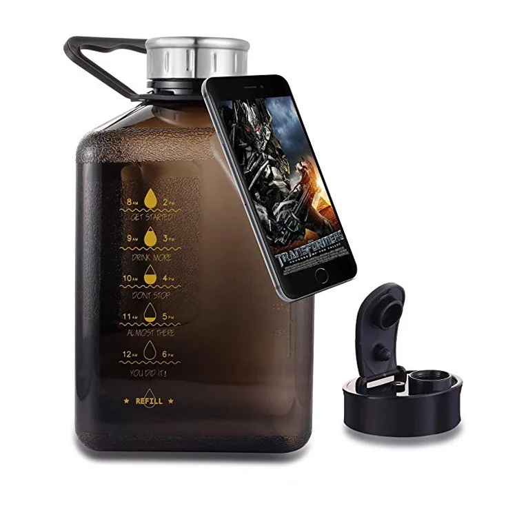 

Hot Sales Sports Bottle 2.2 L2. 7L Ultra Large Capacity Fitness Kettle Creative Phone Stickers Large Bucket
