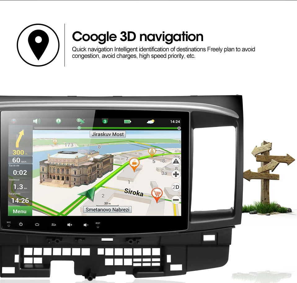 Perfect PX30 Android 9.0 Car DVD for MITSUBISHI LANCER 10.1 inch 2 DIN 3G/4G GPS radio video player with Capacitive 2007-2018 8