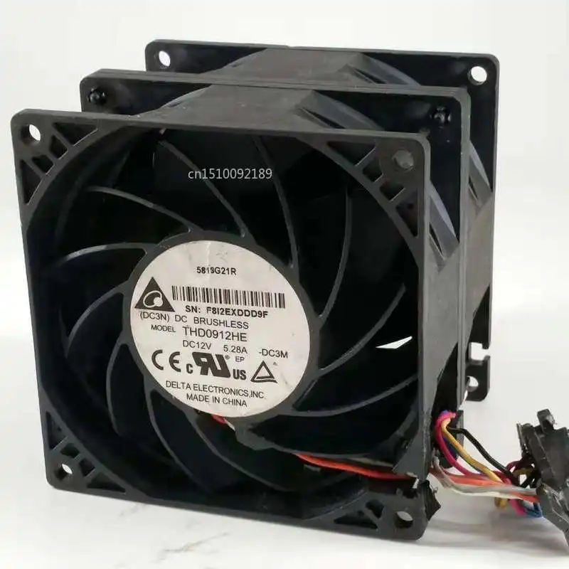 

for original DELTA THD0912HE 92x92x38mm DC12V 5.28A Powerful booster server cooling fan Free shipping