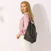 Zency 100% Genuine Leather Daily Casual Backpack For Women Classic Black Student's Schoolbag Vintage Lady Knapsack High Quality ► Photo 2/6