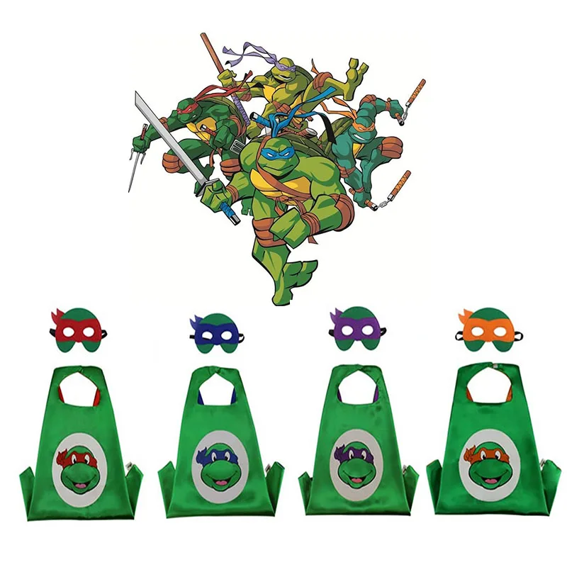 

Boys Girls Halloween Costumes Cosplay Superheroes Capes+ Masks for Kids Teen Costumes Dress Up Birthday Party Supplies Party Tee