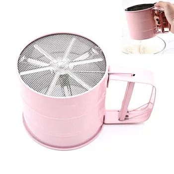 

Automatic Handheld Stainless Steel Flour Sieve Powder Mesh Household Semi stainless steel Hand Screened Sugar Mesh Sieve Baking