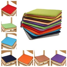 Alfombrilla suave y cómoda para asiento, almohada Lumbar de Color sólido de 40cm x 40cm, cojín para silla de oficina, refuerzo para glúteos, almohadilla para atar en 7 colores