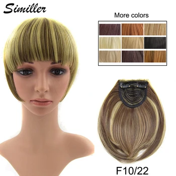 

Similler Synthetic Clip in Bangs High Temperature Fiber One Piece Straight Clip in Hair Fringe for Women Hairpiece
