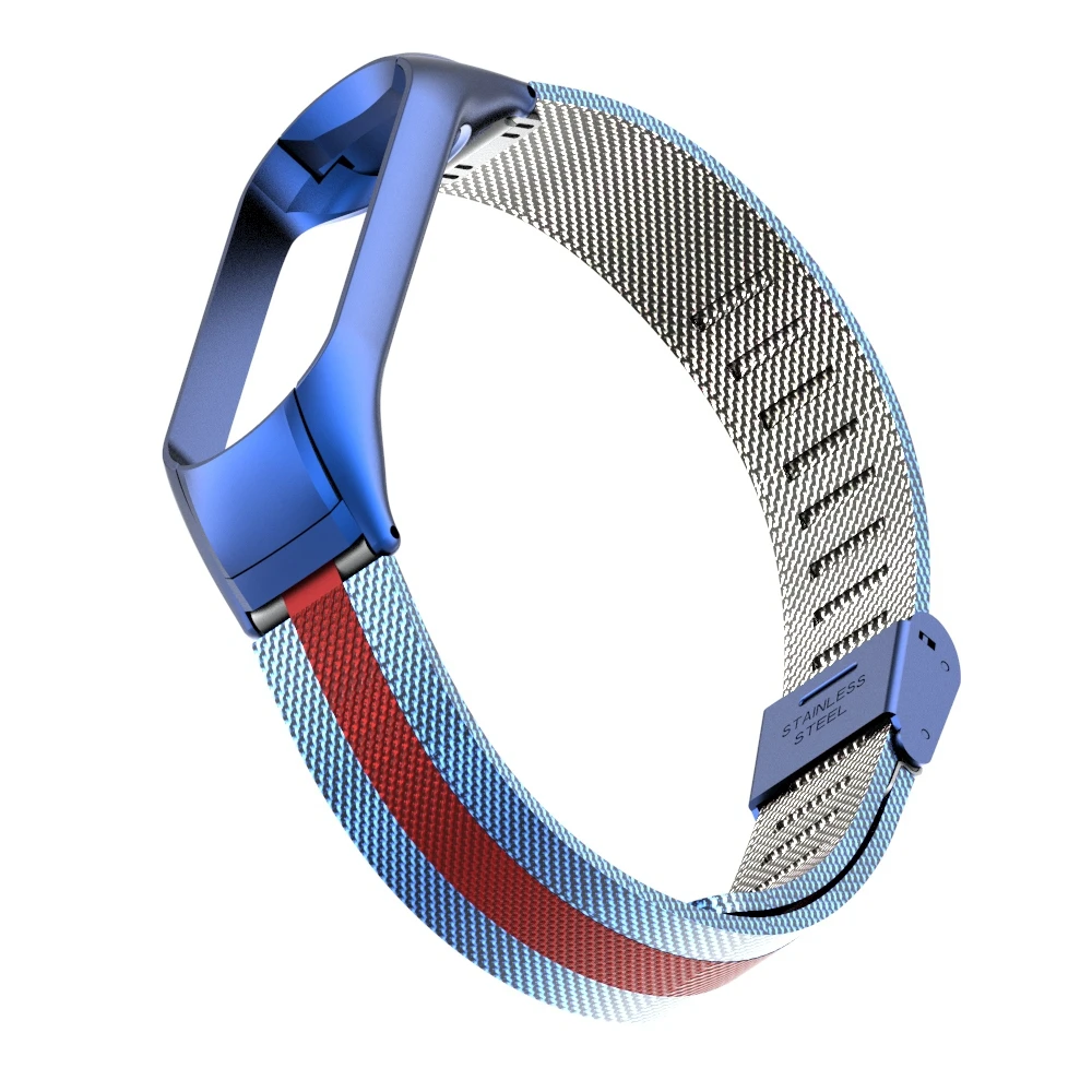 Ремешок для mi Band 4 3 металлический ремешок из нержавеющей стали для mi Band 4 3 ремешок для Xiao mi band 4 браслеты Pulseira 2 пленка
