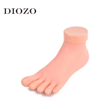 

Soft Plastic Foot Mannequin With Nails Practice Pedicure Training Nail Art Display Tool Foot Model