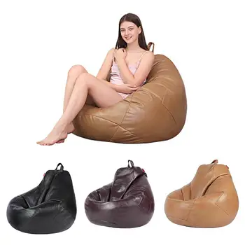 

NEW Stuffed Amimal Storage Bean Bag Sofa Chair Washable Leather Seat Cover For Adults Home Decoration