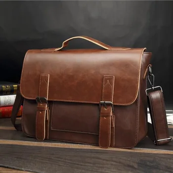 

European and American retro PU shoulder bag, multi-functional men's casual messenger bag out of the ancient single shoulder bag