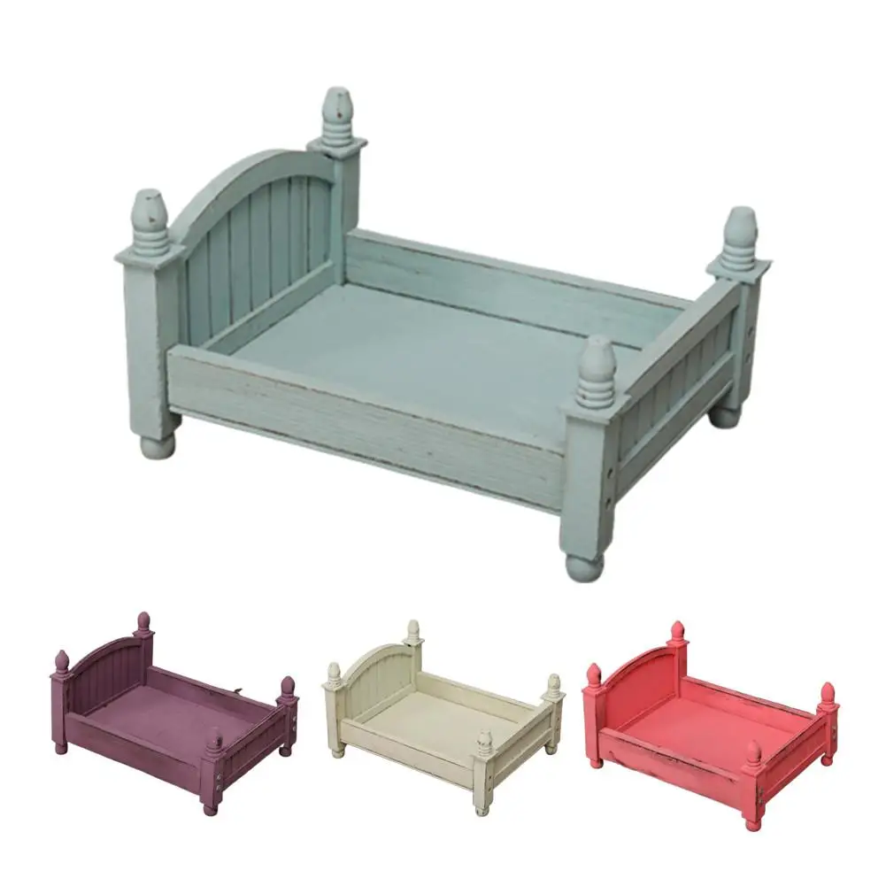 

Children's Photography Props Small Bed Photo Studio Phase Hundred Days Newborn Baby Wooden Bed Full Moon Old Baby Photo Bed