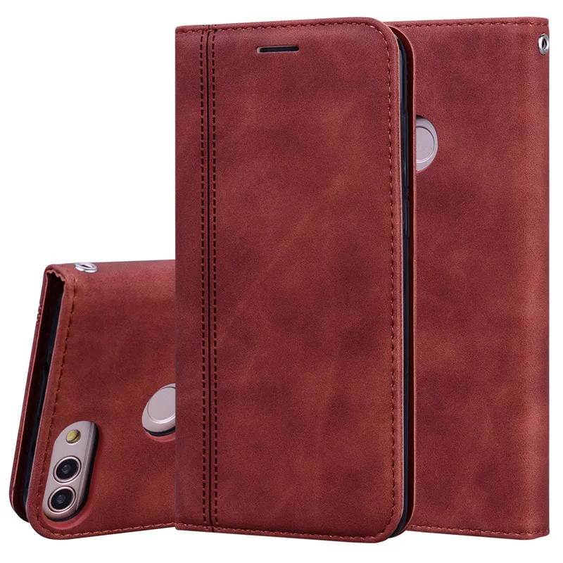 For Huawei P Smart FIG-LX1 Case Magnetic Leather Wallet Flip Card Hold Phone Case For Huawei P Smart 2018 Psmart Cover Coque phone card case