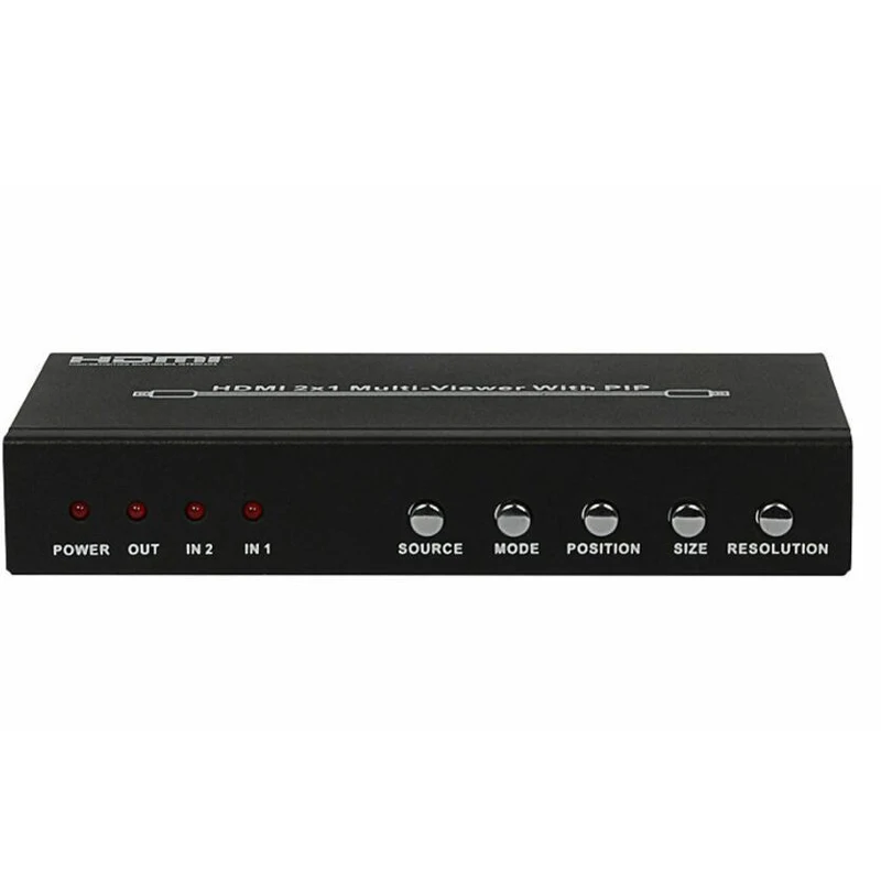  1080P HDMI 2x1 Multi-viewer HDMI Switcher 2 in 1 out Seamless Multiviewer Switch Dual Display for M