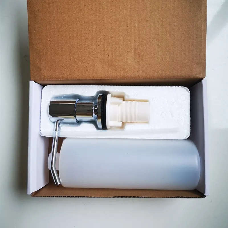 Kitchen Sink Soap Dispenser ABS Bottle Dispenser Detergent Liquid Soap Lotion Dispensers Hand Press Type Stainless Steel Head soap dispenser
