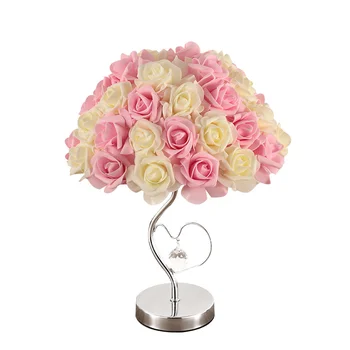 

Creative Rose Table Lamp Study Bedroom Warm Decor bedside Lamp Wedding Gift Multicolor Rose Table light mx6301100