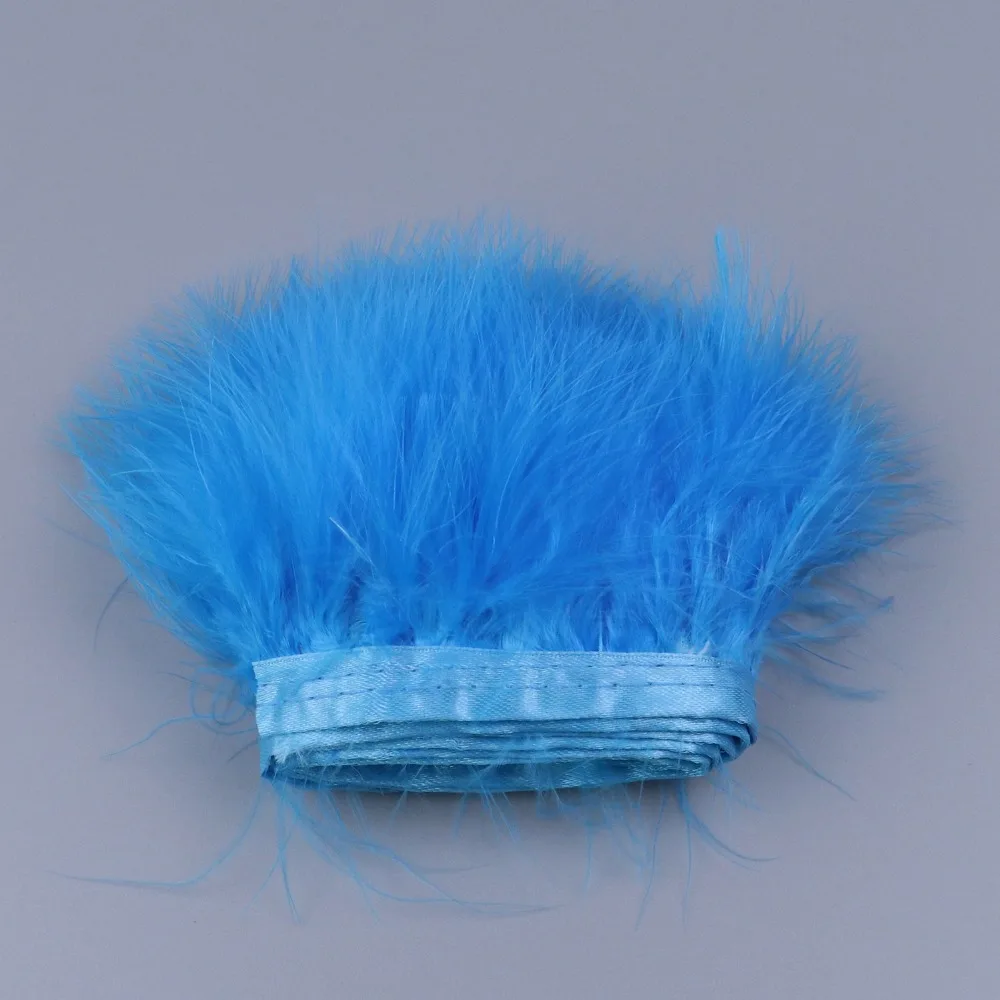 HB0401006 8-10cm lake blue marabou feather fringe 1