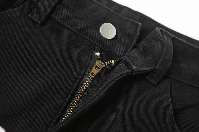Personality Slim Fashion Jeans 2021 New Autumn Skull Printed Straight Pants Dark Denim Parties for Women bell bottom jeans