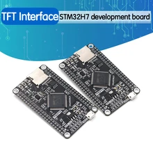 Stm32h750vbt6 stm32h743vit6 placa de desenvolvimento stm32h7 placa de sistema stm32 placa de núcleo m7 tft interface com cabo usb