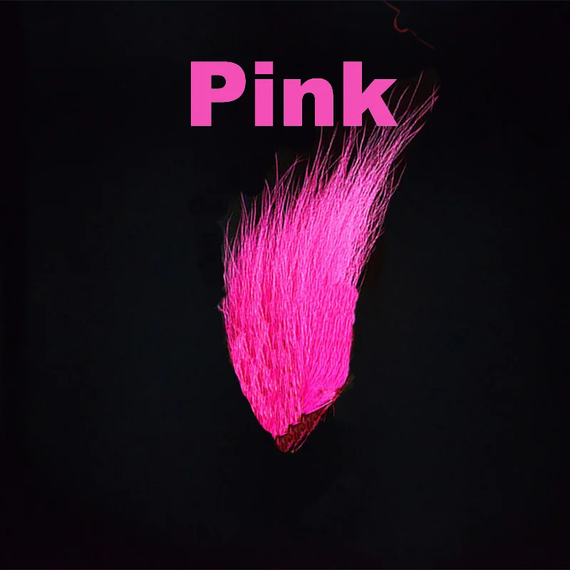 Созерцатель 5 цветов bucktail jig fly fishing стримеры связывающий материал окрашенные волосы оленя для обманщиков классический мухобойка перо - Color: Pink