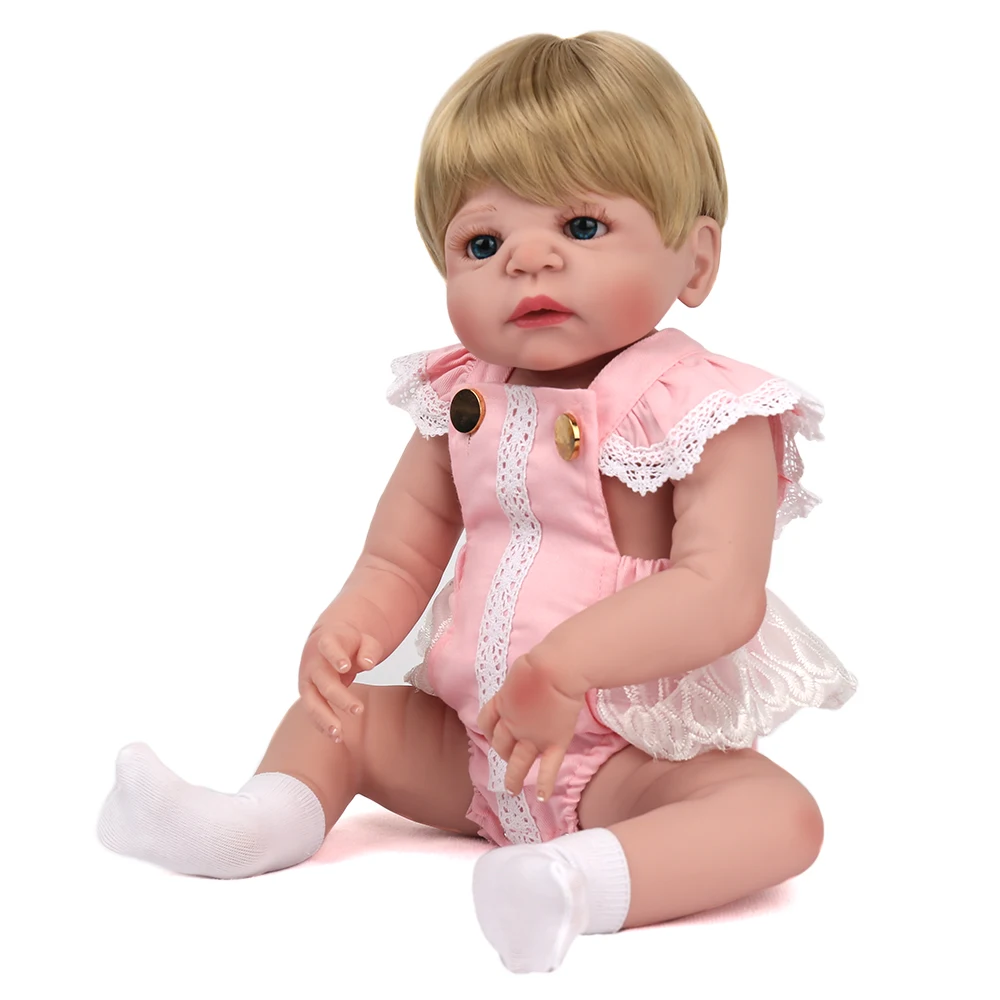 Полностью силиконовые куклы Reborn Baby 22 дюймов 55 см Alive Bebe Boneca реалистичные дети Menina Игрушки для маленьких девочек Подарки на день рождения