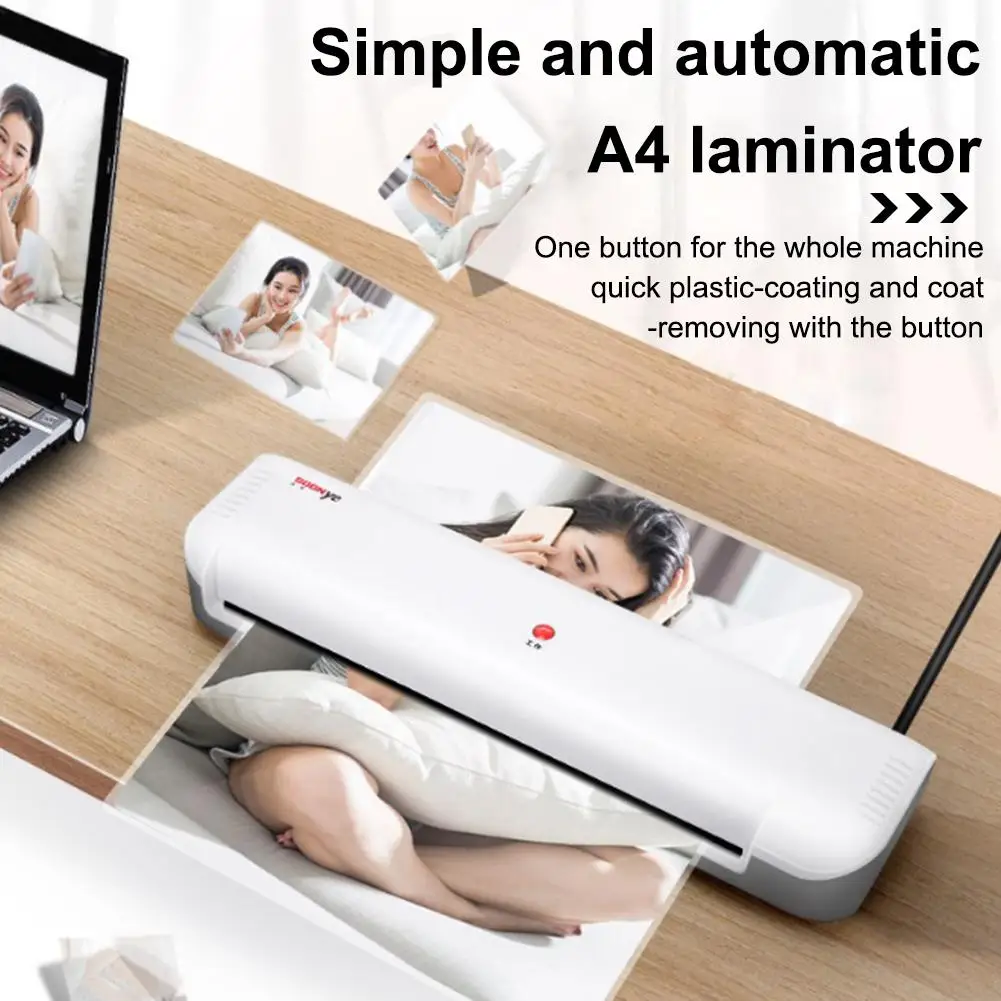 

A4 Laminator Machine Portable Thermal Laminating Machine With 10 Pouches Fast Warm-up & No Bubbles For Home/Office/School Use