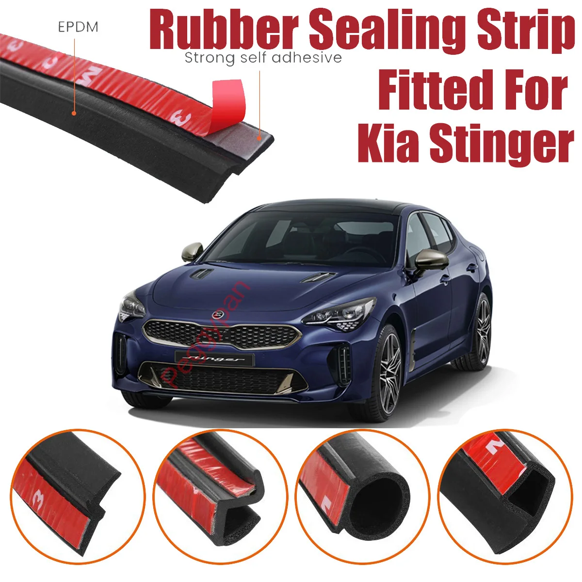 door-seal-strip-kit-self-adhesive-window-engine-cover-soundproof-rubber-weather-draft-wind-noise-reduction-fit-for-kia-stinger