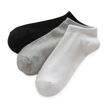 

6pair Sports Cotton Short Socks Men Women Solid Color Leisure Daily Ankle Boat Socks Gift for Spring Autumn White Black Grey