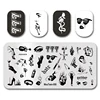 For Nail Stamp MouTeen055 Crack Snake Broken Bottle Eye Nail Stamping Plates Manicure Set For Nail Art Stamper 3