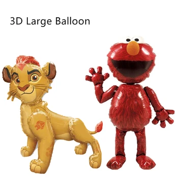 

Big 3D Lion King Foil Balloons Sesome Street Super Hero Balloon Boy Birthday Party Decoration Supplies Children's Gifts toys