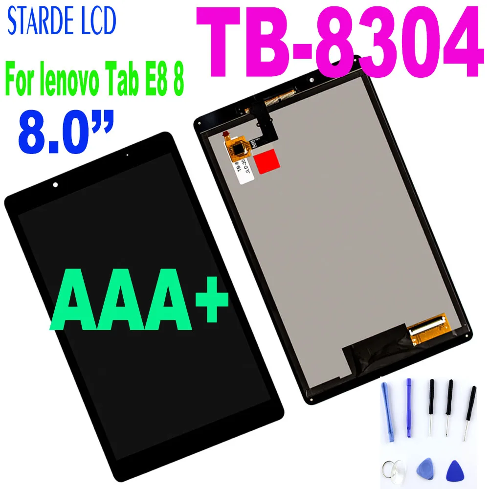 

New 8" inch For Lenovo Tab E8 8 TB-8304F1 TB-8304F TB-8304 LCD Display + Touch Screen Digitizer Glass Full Assembly TB 8304 LCD