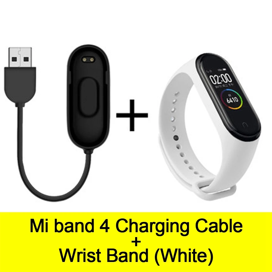 Usb-кабель для зарядки mi Band 4, шнур для зарядного устройства, Сменный Адаптер для Xiao mi Band 4, NFC, линия для зарядки+ браслеты - Цвет: Cable-White