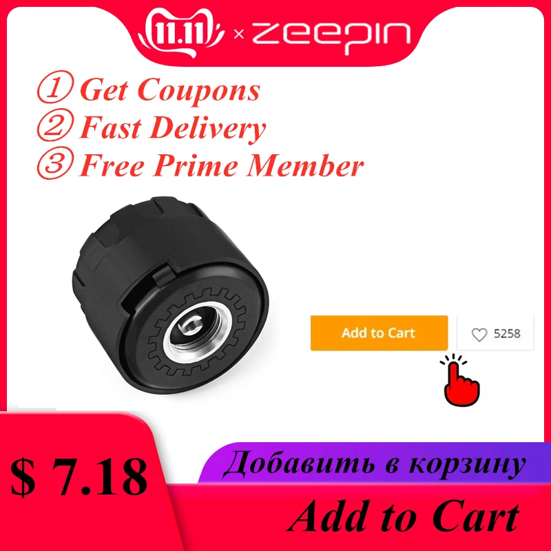 

Zeepin Car External Standard Sensor for C240 C100 C220 Tire Pressure Monitoring System