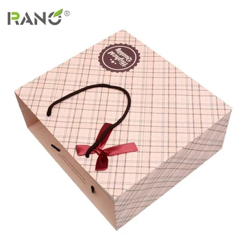 

RANO RN-PB02 10 Pcs/lot Gift Bags Multi-function High-end Wedding Engagement Party Lattice Handbag Paper Gift Bags with Handles