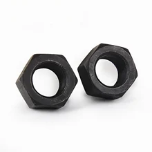 Black Hexagon Hex Nuts Metric M2 M2.5 M3 M4 M5 M6 M8 M10 M12 M14 M16 M18 M20 M22 M24 M27 M30 High Tensile 8.8 Grade Carbon Steel