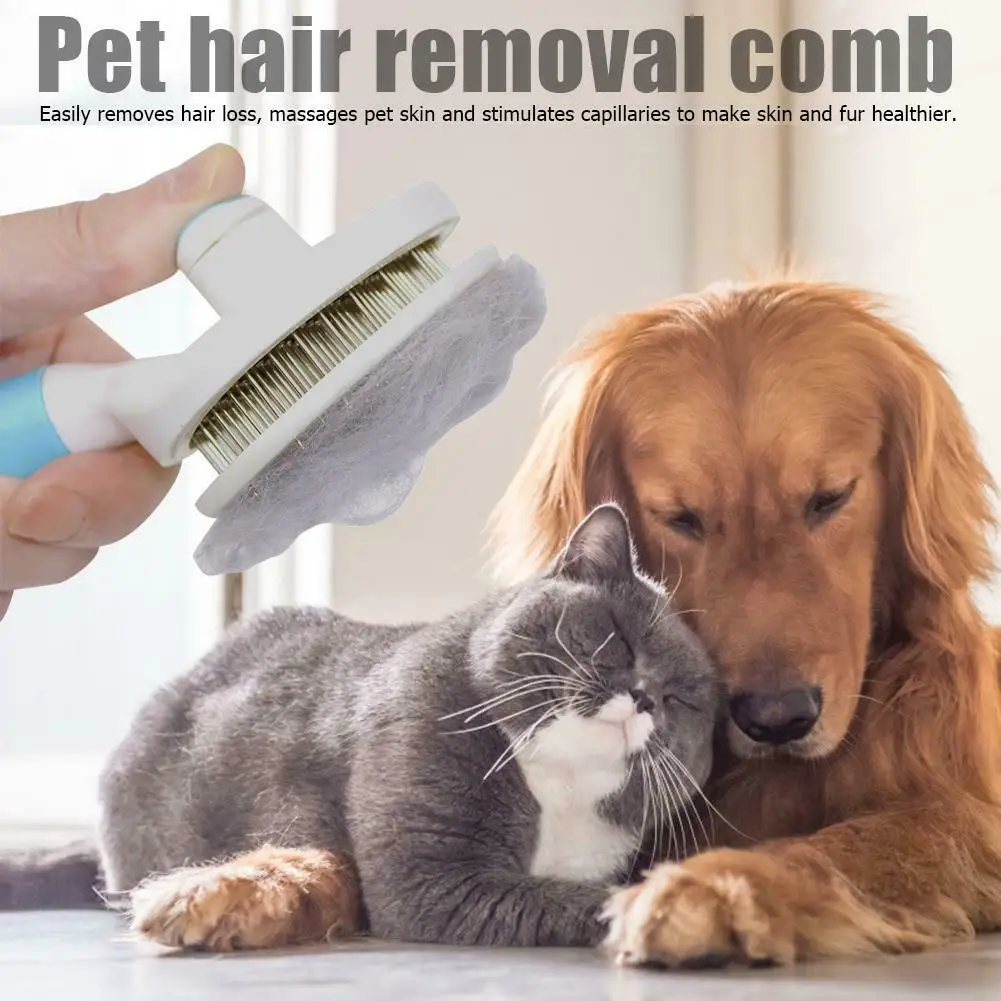 Гребень для кошек собак Shedding инструмент щетка расческа Грабли животных мех уход