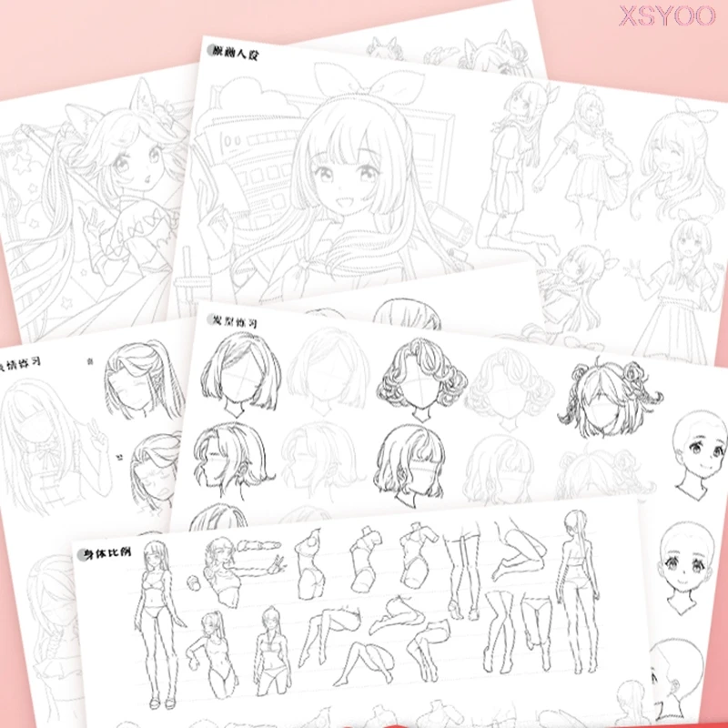 Anime Sketchbook: Cute Manga Anime Sketch Book for drawing and