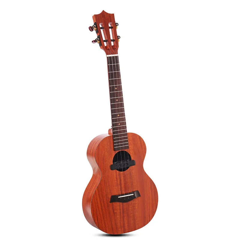 

New 26 Inch Hawaiian Ukulele Mahogany Full Board Ukulele Soprano Self Carrying Pickup Portable Mini Guitarra Musical Instruments
