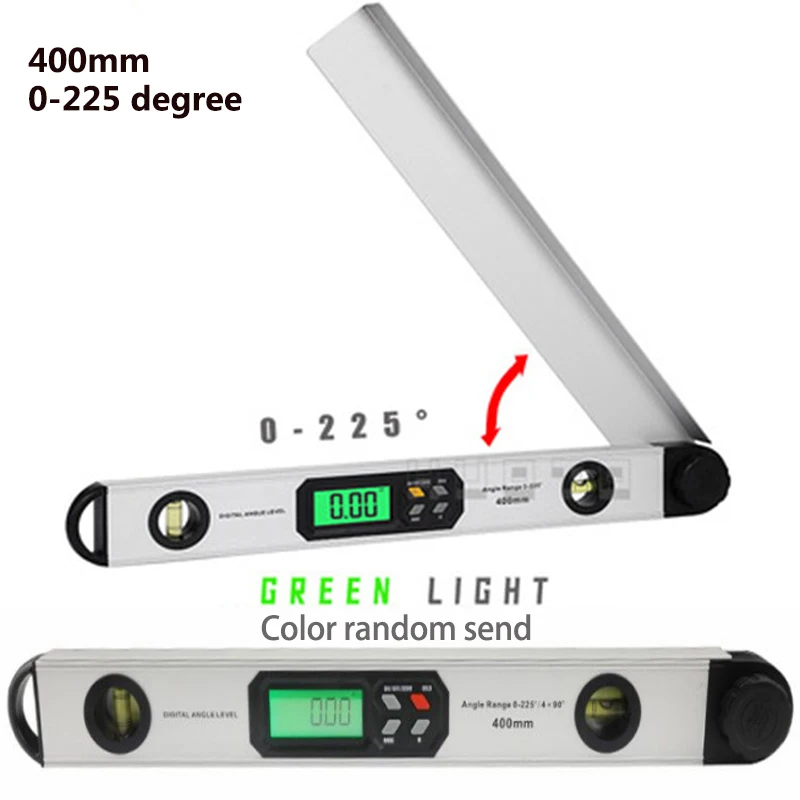 Digital Electronic Protractor ruler angle finder Level Measuring Gauge meter inclinometer 0-225 degree 400MM metal material