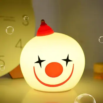 

Creative Silicone USB LED Pat Lamp Clown Shape Energy Save Table Clap Light