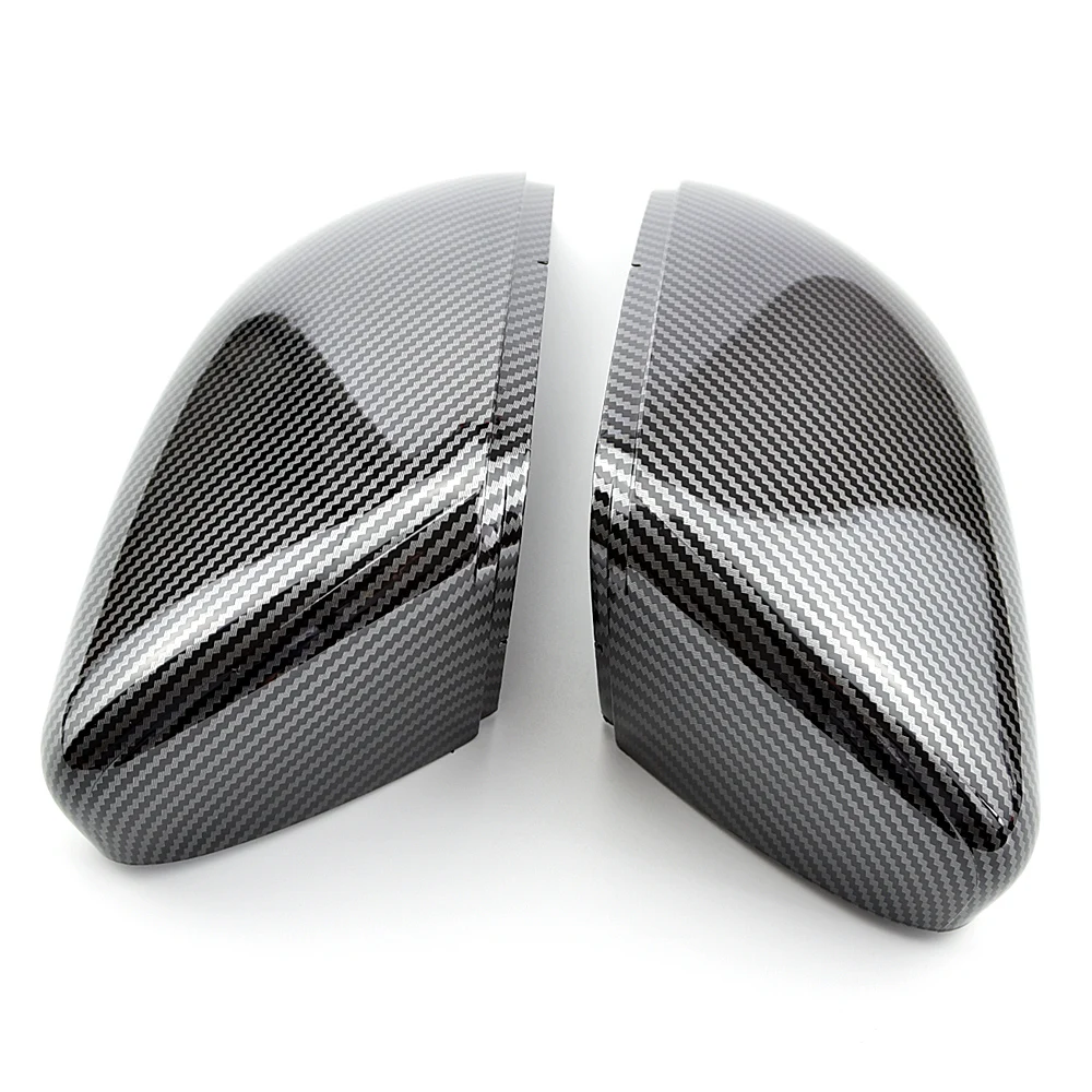 

2PCS Side Car Mirror Covers Caps for VW Golf 6 GTI 6 Golf 6 R MK6 R20 Touran Pair Wing RearView Mirror Case Cover Trim Cap Black