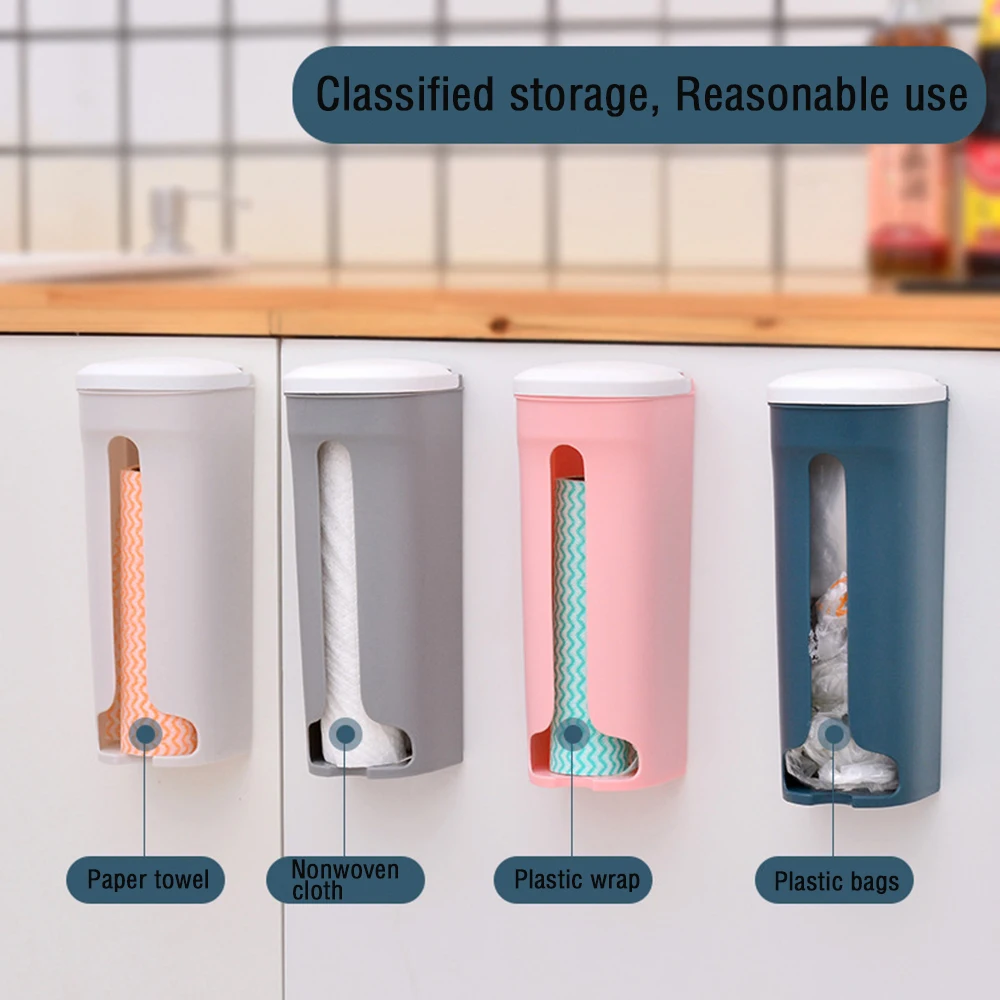 Rose - Support Mural De Stockage De Sacs Poubelles, Organiseur De Stockage En Plastique Avec